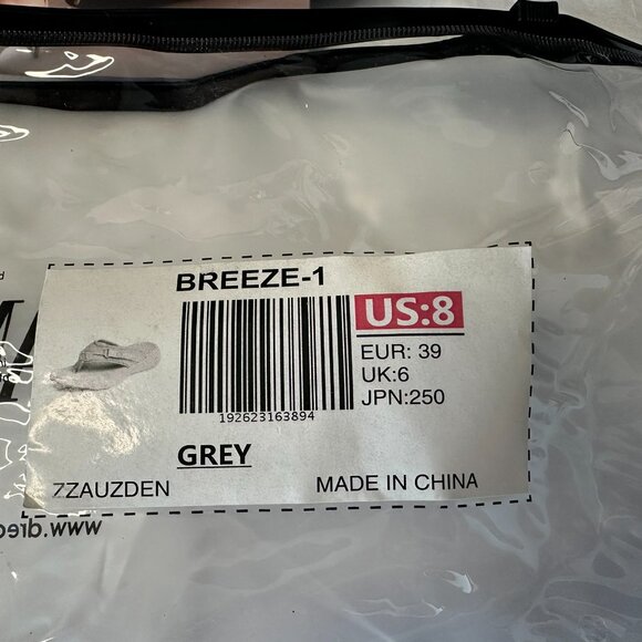 New Flip Flops DREAM PAIRS Women's Arch Support  Comfortable Grey Sandals Size 8 - Picture 4 of 17